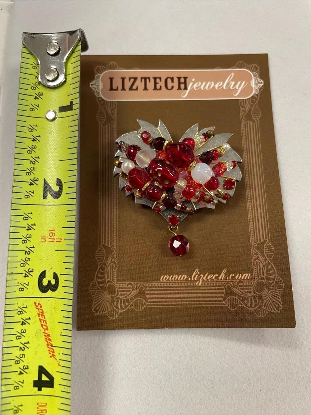 Liztech Wrapped in Love Heart Hand-Crafted Brooch